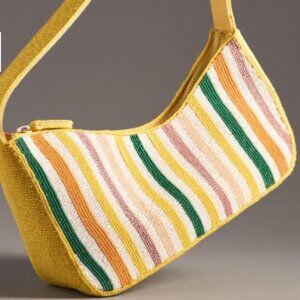 Asymmetric Beaded Shoulder Bag - Brand New Without Tags
